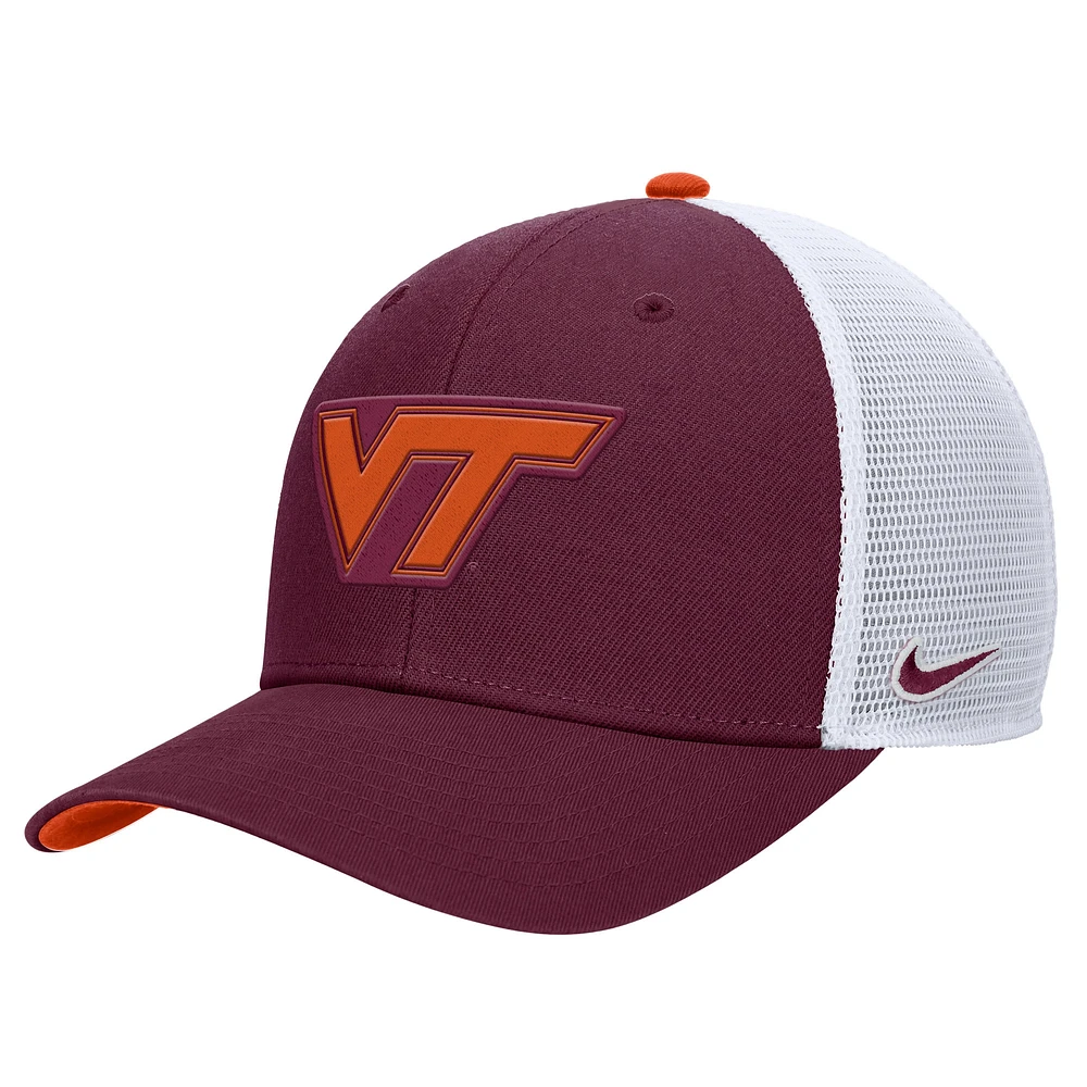 Men's Nike  Maroon Virginia Tech Hokies Rise Adjustable Trucker Hat