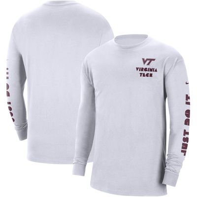 Men's Nike White Virginia Tech Hokies Heritage Max 90 Long Sleeve T-Shirt