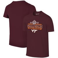 Men's Original Retro Brand Maroon Virginia Tech Hokies 2022 ACC Basketball Conference Tournament Champions Locker Room T-Shirt