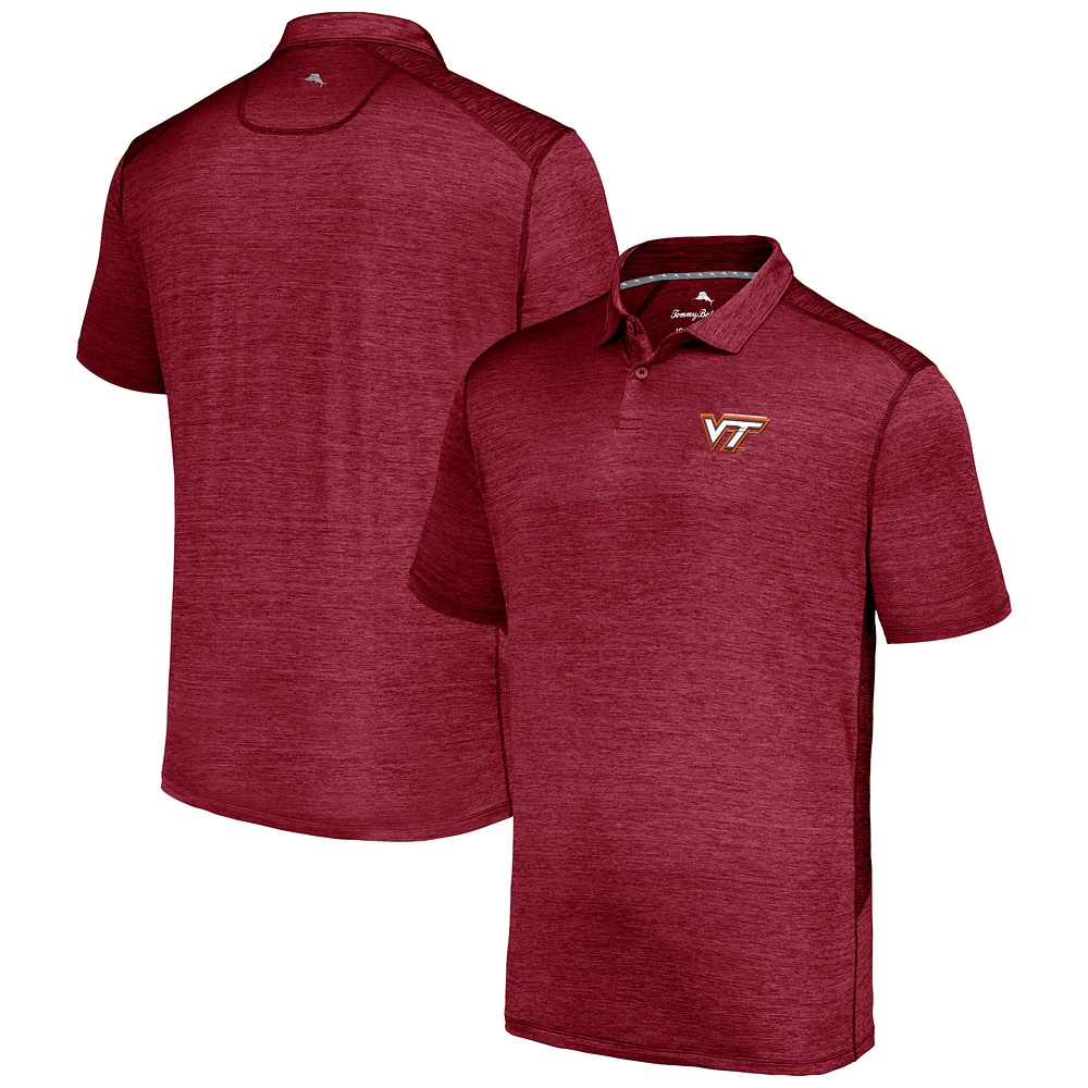 Polo Tommy Bahama marron Virginia Tech Hokies Delray IslandZone pour hommes