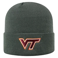 Men's Top of the World Gray Virginia Tech Hokies Logo Cuffed Knit Hat