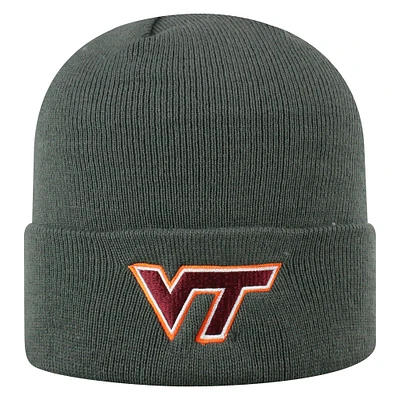 Men's Top of the World Gray Virginia Tech Hokies Logo Cuffed Knit Hat