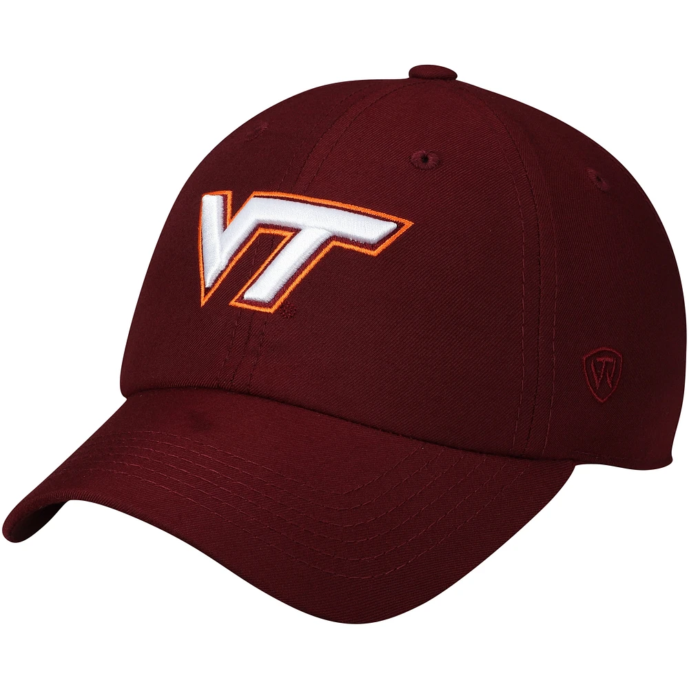 Casquette réglable Top of the World Virginia Tech Hokies pour homme avec logo primaire