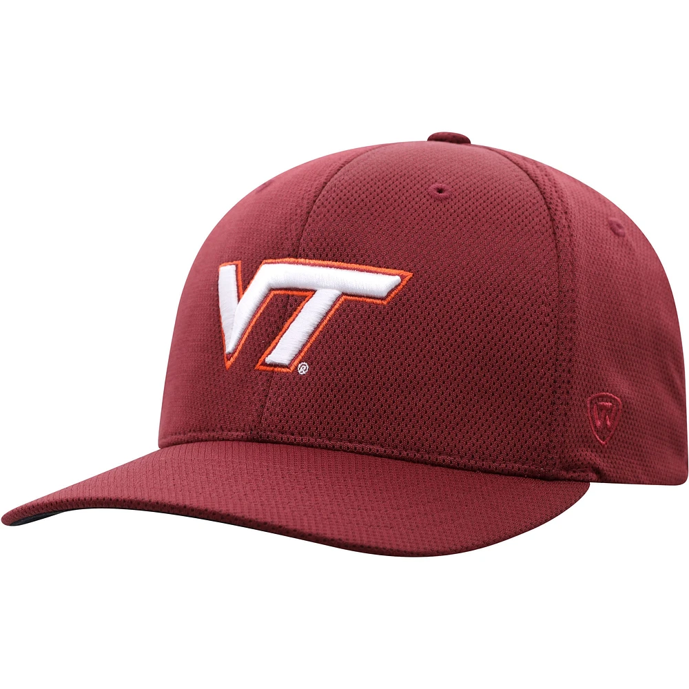 Top of the World Maroon Virginia Tech Hokies Reflex Logo Flex Casquette Homme