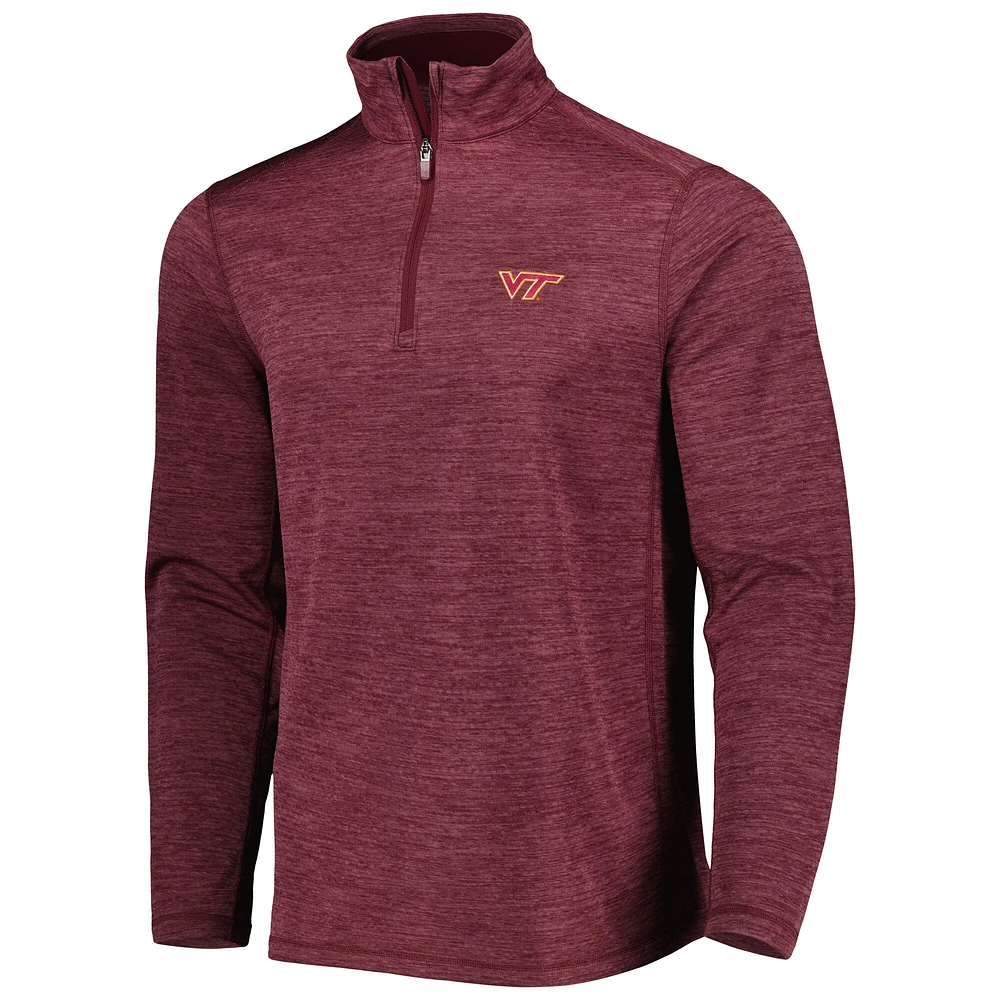 Sweat Vineyard Vines Virginia Tech Hokies Sankaty Quarter-Zip marron pour homme