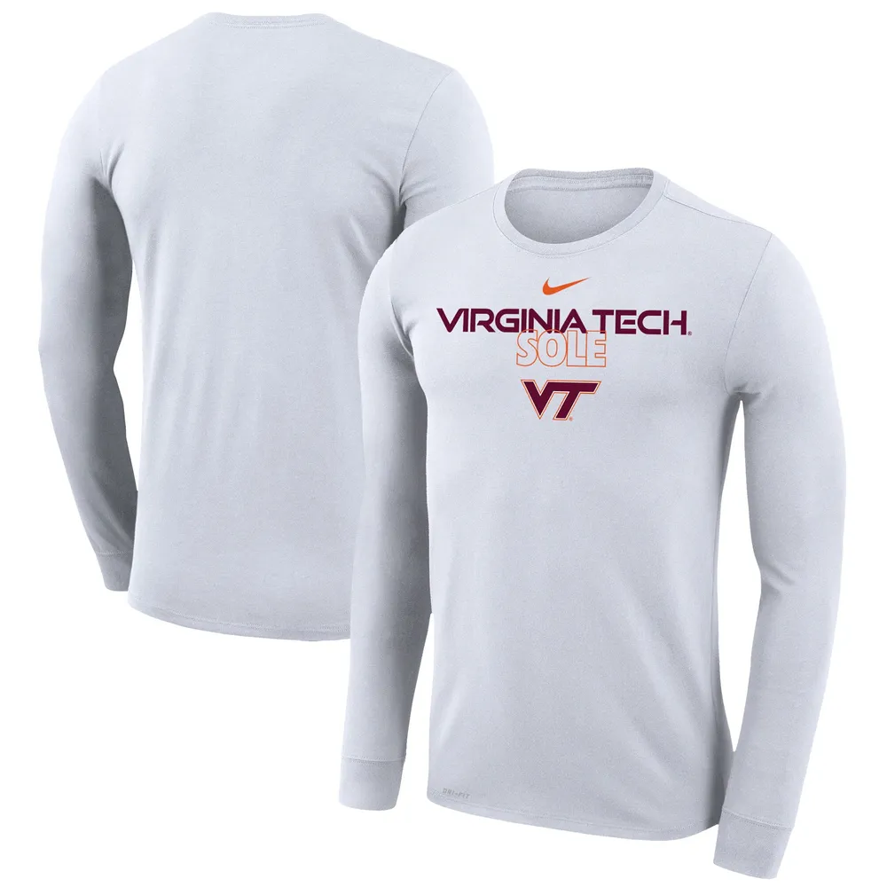 T-shirt à manches longues Nike Virginia Tech Hokies 2023 On Court Bench blanc