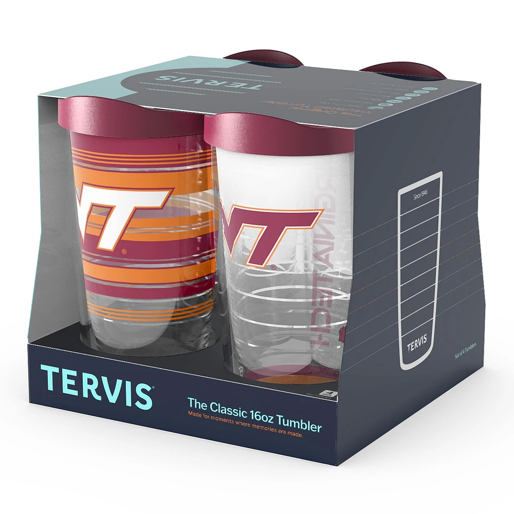 Tervis Virginia Tech Hokies Four-Pack 16oz. Classic Tumbler Set