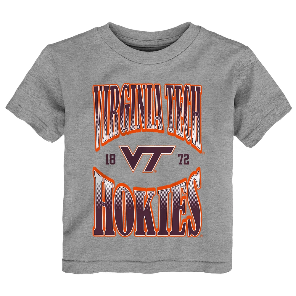 T-shirt de première classe Virginia Tech Hokies gris chiné pour tout-petit