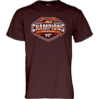 Unisex Blue 84 Maroon Virginia Tech Hokies 2025 ACC Wrestling Conference Tournament Champions T-Shirt