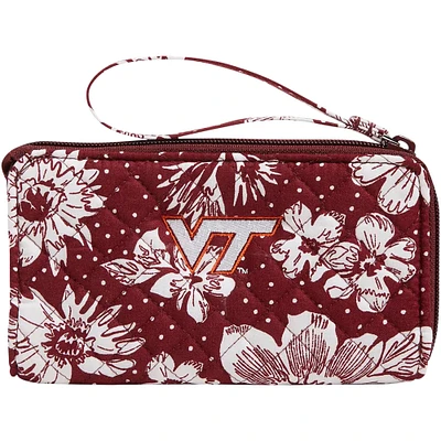 Vera Bradley Virginia Tech Hokies Rain Garden Front-Zip Wristlet