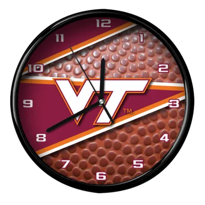 Horloge de football Virginia Tech Hokies 12''