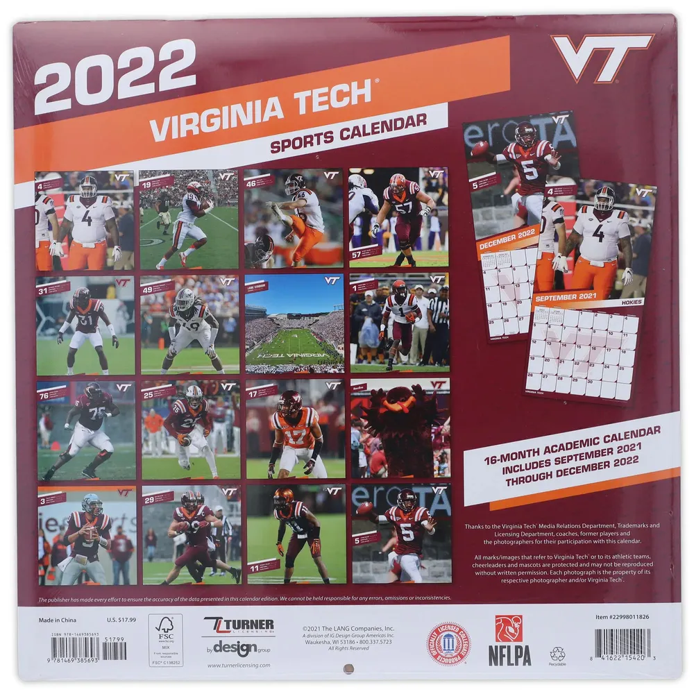 Calendrier mural Virginia Tech Hokies 2022