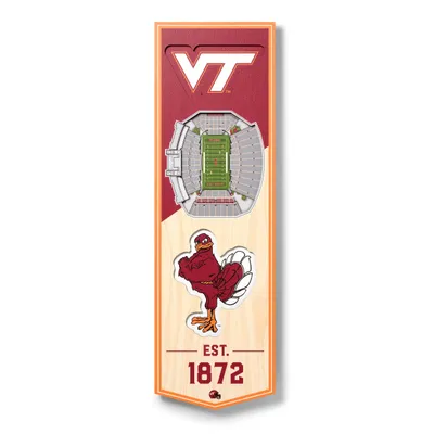 Virginia Tech Hokies 6'' x 19'' 3D StadiumView Banner