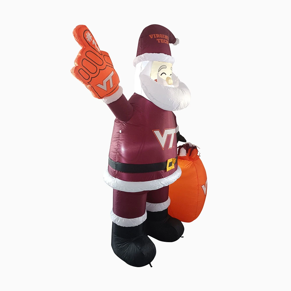 Virginia Tech Hokies 7' Inflatable Santa