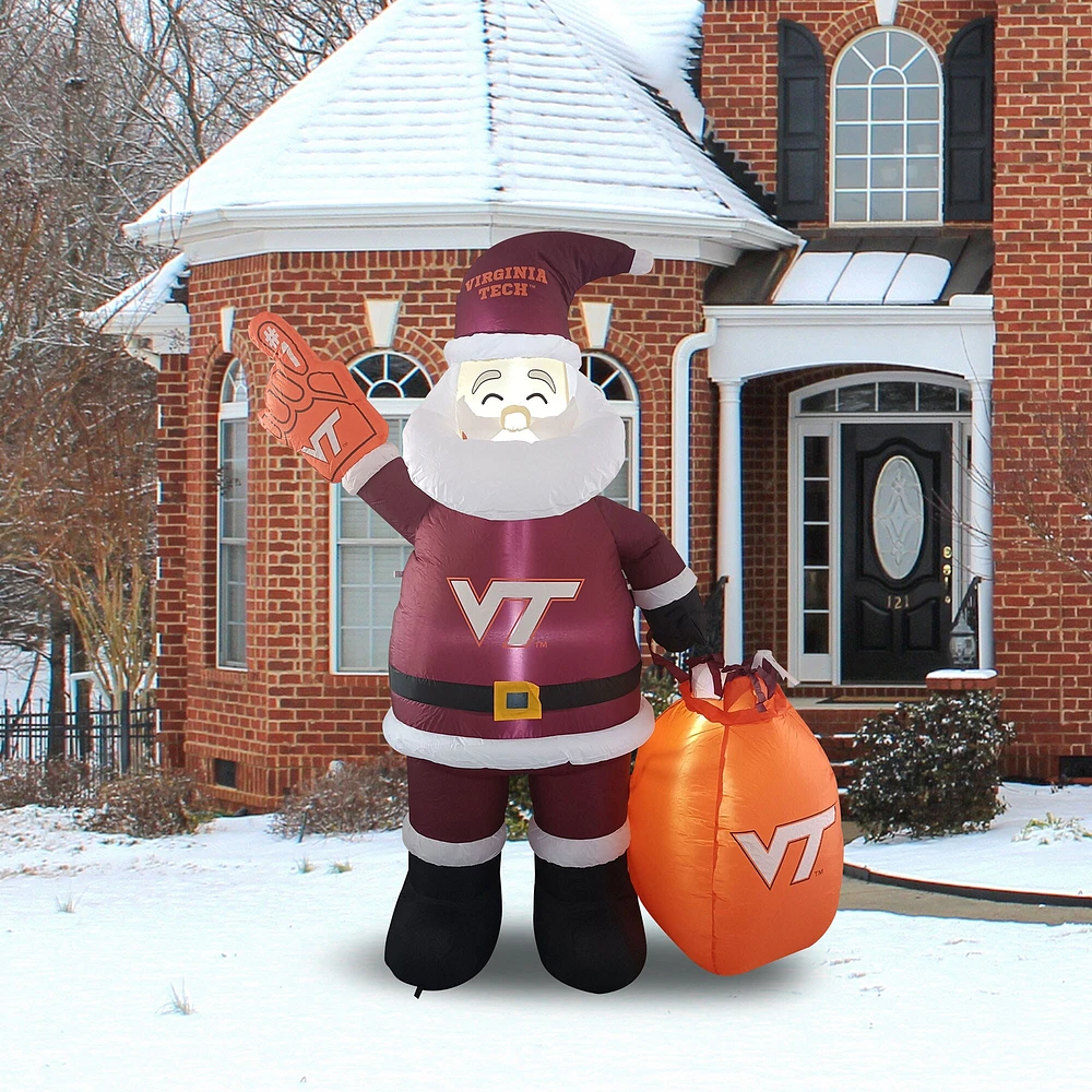 Virginia Tech Hokies 7' Inflatable Santa