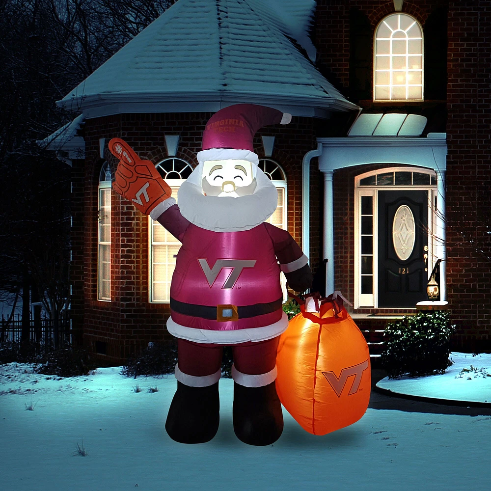 Virginia Tech Hokies 7' Inflatable Santa