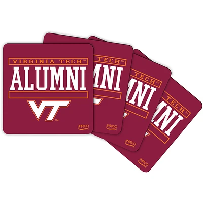 Ensemble de 4 sous-verres en néoprène Virginia Tech Hokies Alumni