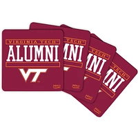 Ensemble de 4 sous-verres en néoprène Virginia Tech Hokies Alumni