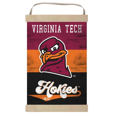 Virginia Tech Hokies Retro Logo Banner Sign