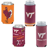 WinCraft Virginia Tech Hokies 4-Pack 12oz. Can & Slim Can Cooler Set