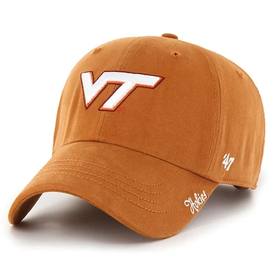 Casquette ajustable '47 Burnt Orange Virginia Tech Hokies Miata Clean Up pour femmes