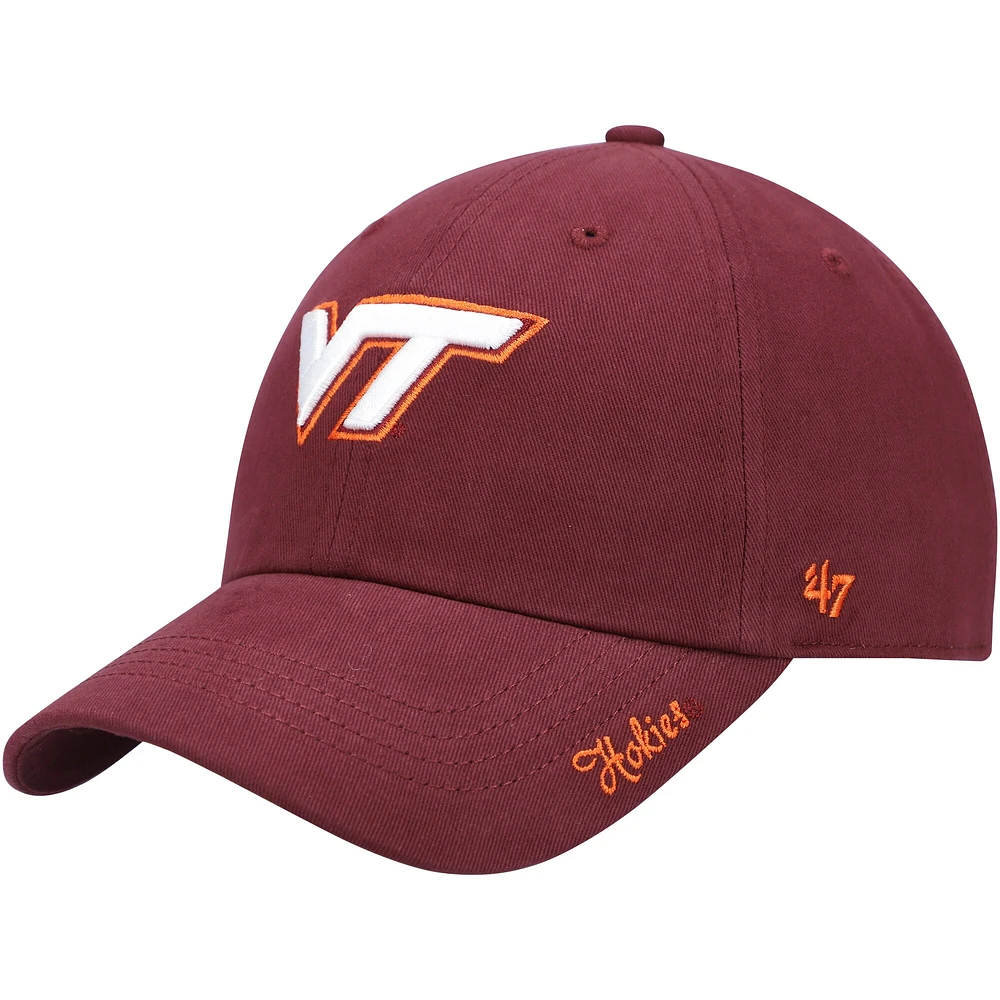 Casquette réglable '47 Virginia Tech Hokies Miata Clean Up Logo pour femme