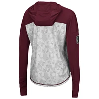 Women's Colosseum Gray/Maroon Virginia Tech Hokies OHT Military Appreciation Mission Arctic Camo Hoodie Long Sleeve T-Shirt