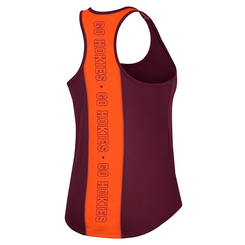 Women's Colosseum Maroon Virginia Tech Hokies 10 Days Racerback Scoop Neck Tank Top