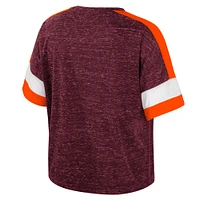 Women's Colosseum Maroon Virginia Tech Hokies Ruth Color Block Scoop Neck T-Shirt
