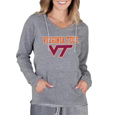 Virginia Tech Hokies Concepts Sport Women's Mainstream Lightweight Terry Pullover Hoodie - Gray