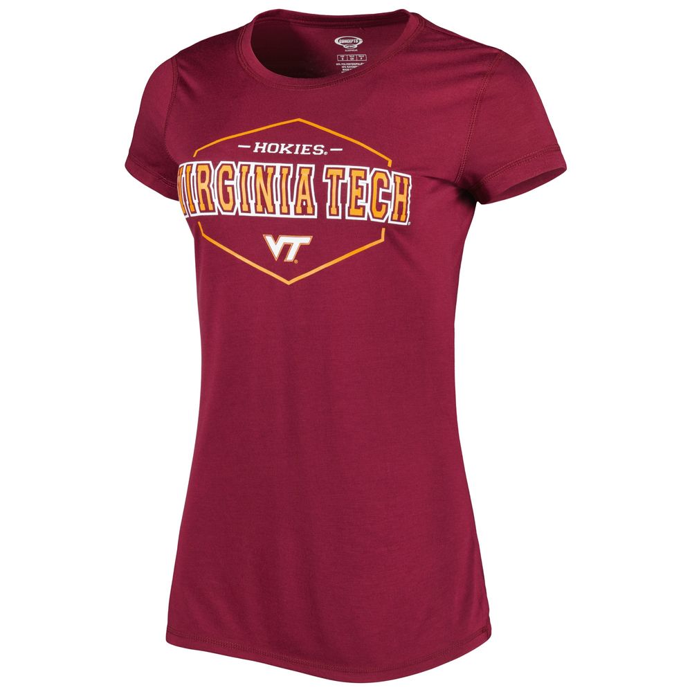 Women's Concepts Sport Maroon/Black Virginia Tech Hokies Badge T-Shirt & Flannel Pants Sleep Set