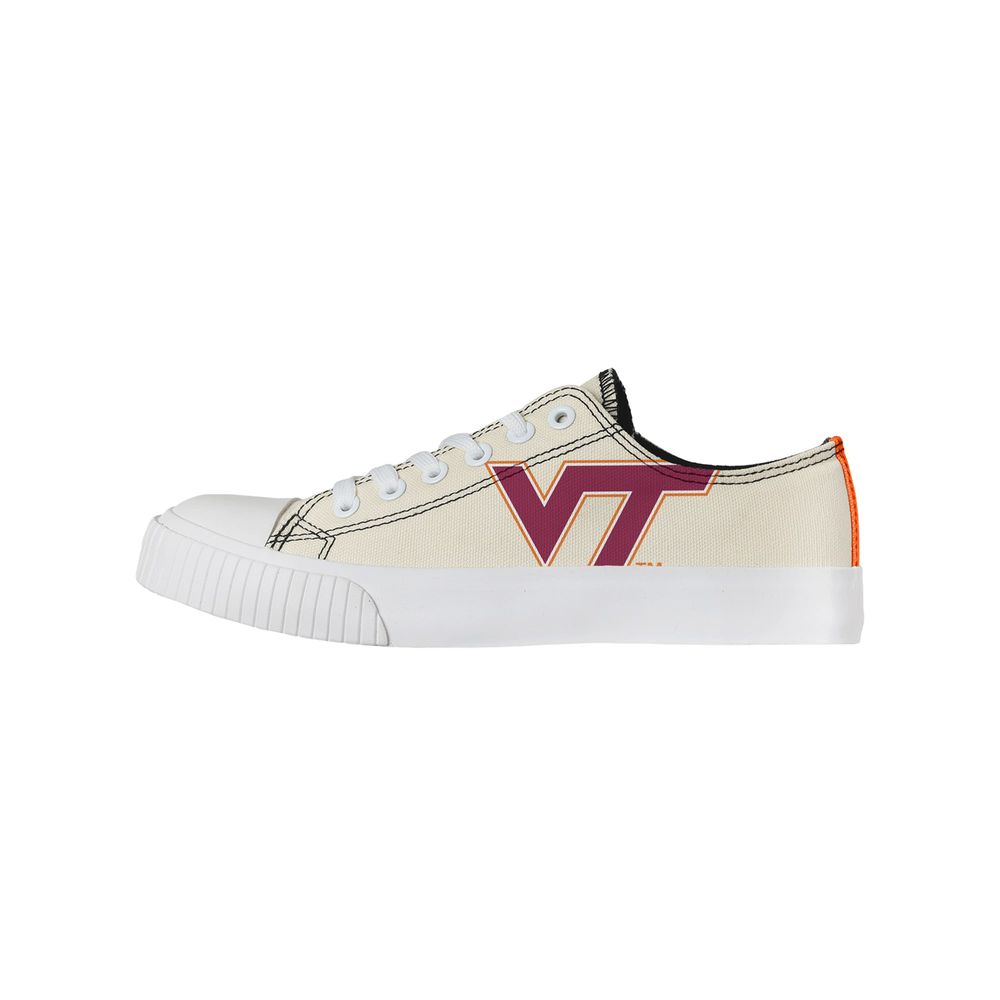 Women's FOCO Cream Virginia Tech Hokies Low Top Canvas Shoes