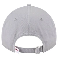 Casquette ajustable 9TWENTY pour femme avec logo Virginia Tech Hokies de New Era gris