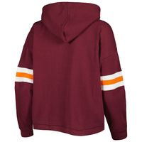 Women's Pressbox Maroon Virginia Tech Hokies Super Pennant Pullover Hoodie