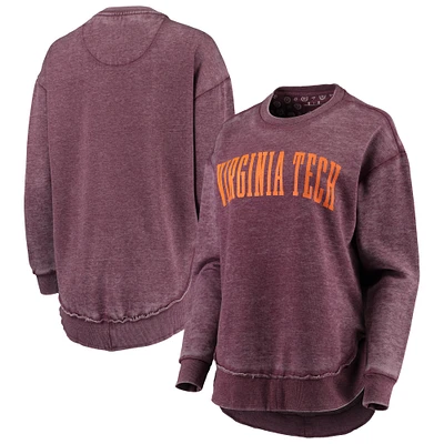 Women's Pressbox Maroon Virginia Tech Hokies Vintage Wash Pullover Sweatshirt