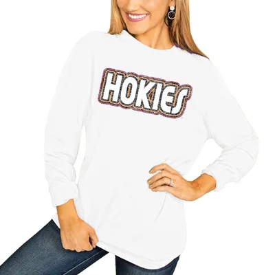 Virginia Tech Hokies Women's It's A Win Vintage Vibe Long Sleeve T-Shirt - White