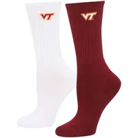 Women's ZooZatz Red/White Louisville Cardinals 2-Pack Quarter-Length Socks