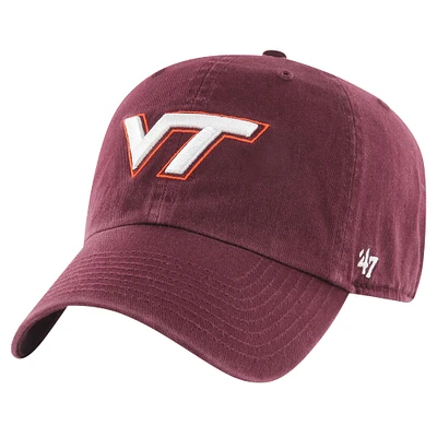 Casquette ajustable Clean Up pour jeunes '47 marron Virginia Tech Hokies