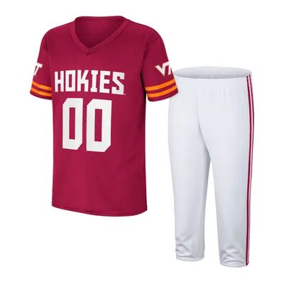 Virginia Tech Hokies Colosseum Youth Football Jersey & Pants Set - Maroon/White