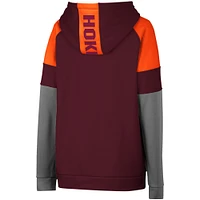 Youth Colosseum Maroon Virginia Tech Hokies Colorblocked Raglan Pullover Hoodie