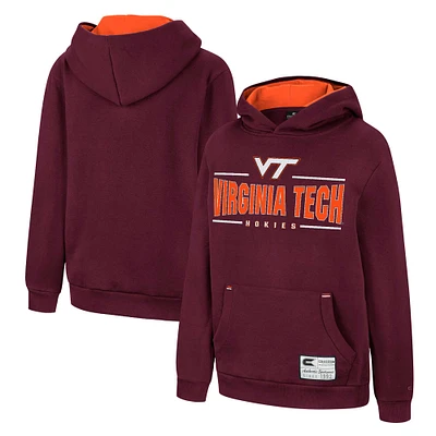 Sweat à capuche pour jeunes Colosseum Maroon Virginia Tech Hokies Lead Guitarists