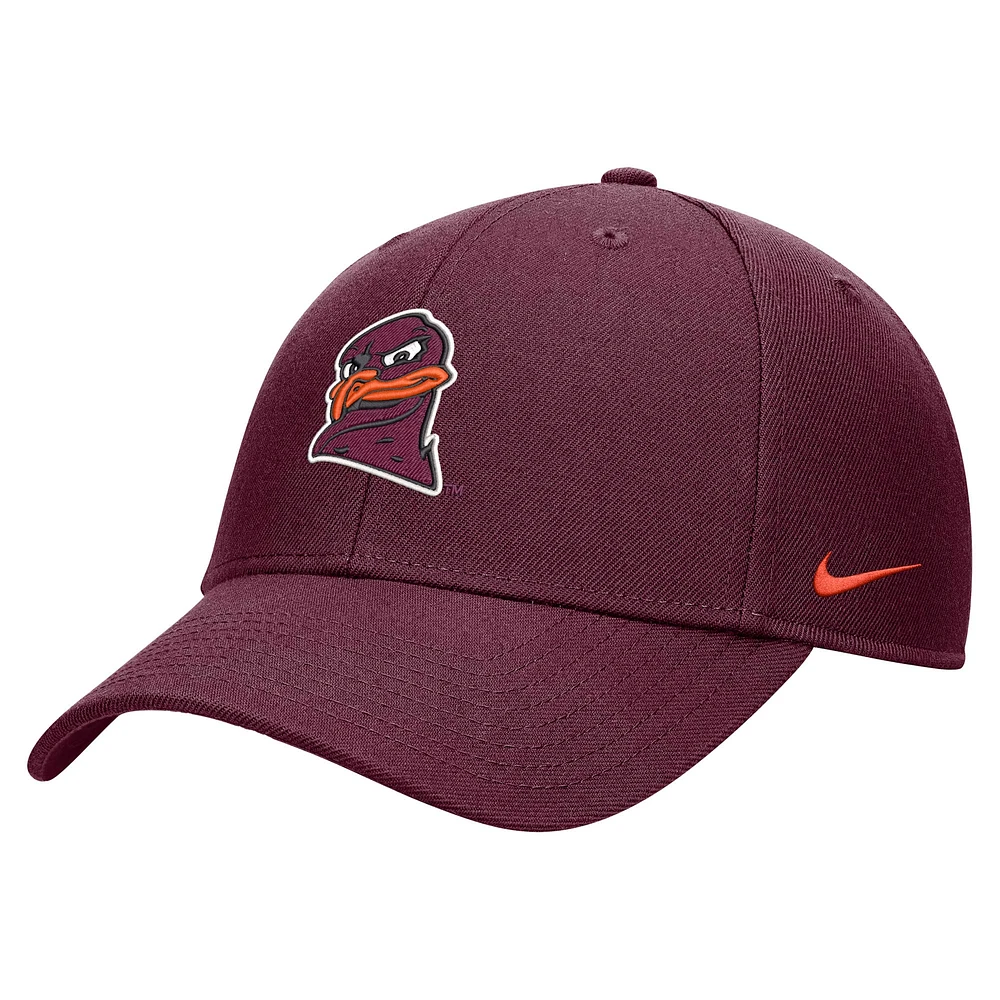 Youth Nike Maroon Virginia Tech Hokies 2024 Sideline Club Adjustable Hat