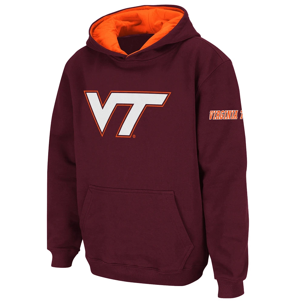 Sweat à capuche avec grand logo Virginia Tech Hokies pour jeunes Stadium Athletic