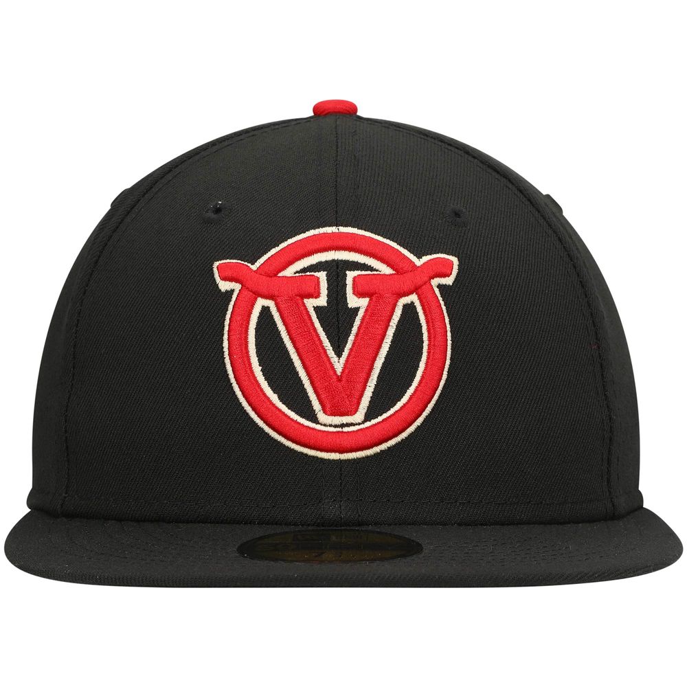 Men's New Era Black Visalia Rawhide Authentic Collection Team Home 59FIFTY Fitted Hat