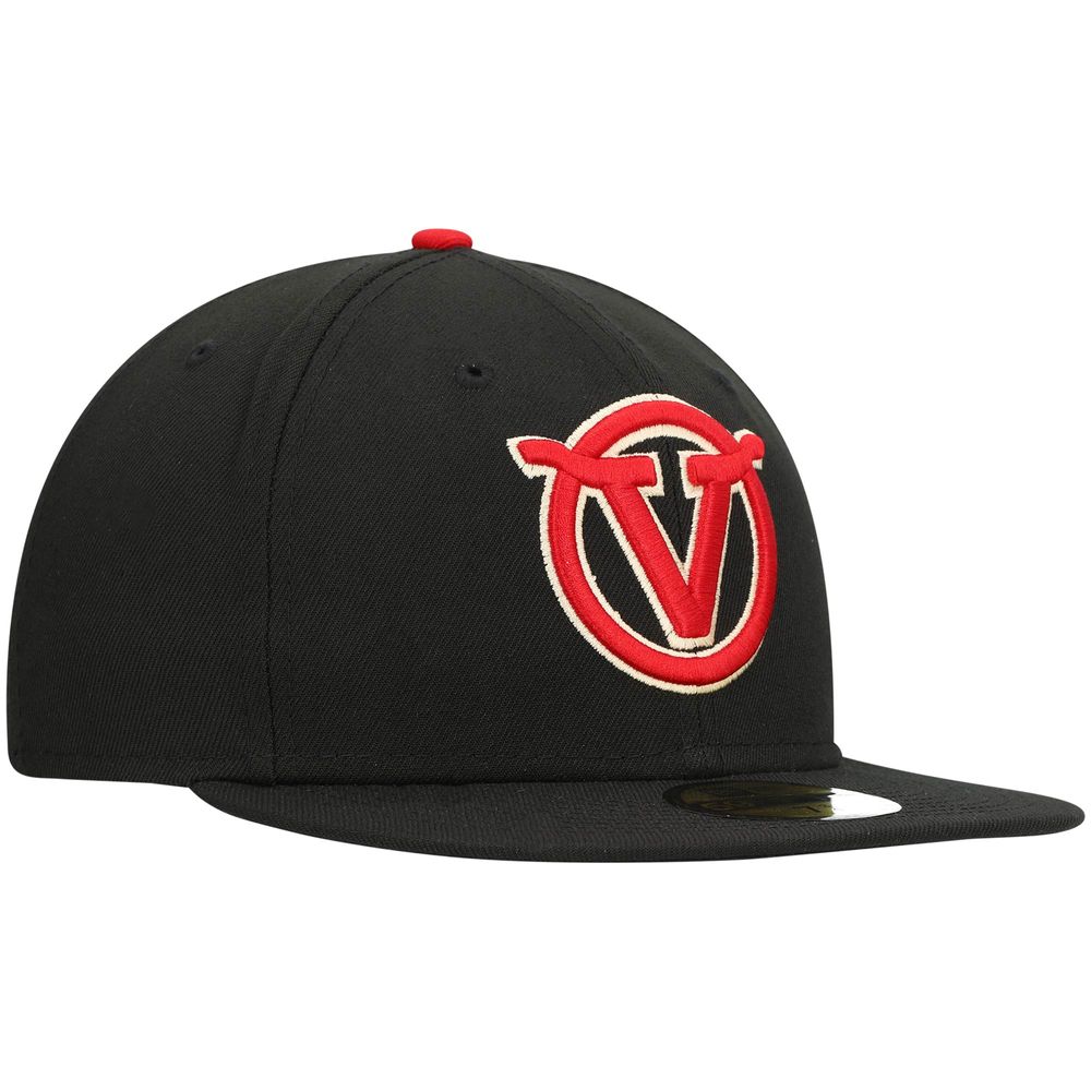 Men's New Era Black Visalia Rawhide Authentic Collection Team Home 59FIFTY Fitted Hat