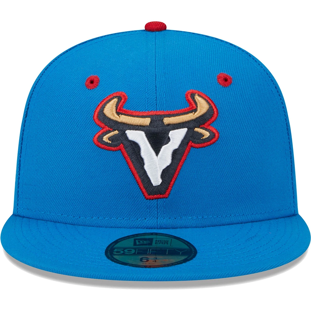 Men's New Era Blue Visalia Rawhide Copa De La Diversion 59FIFTY Fitted Hat