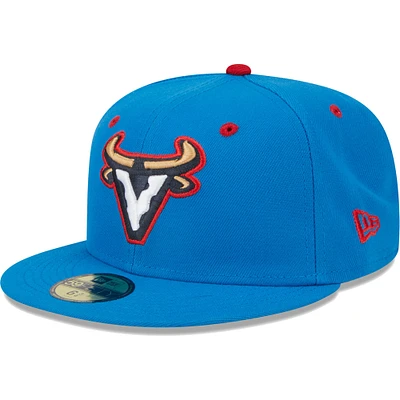 Casquette ajustée 59FIFTY Visalia Rawhide Copa De La Diversion New Era bleue pour homme