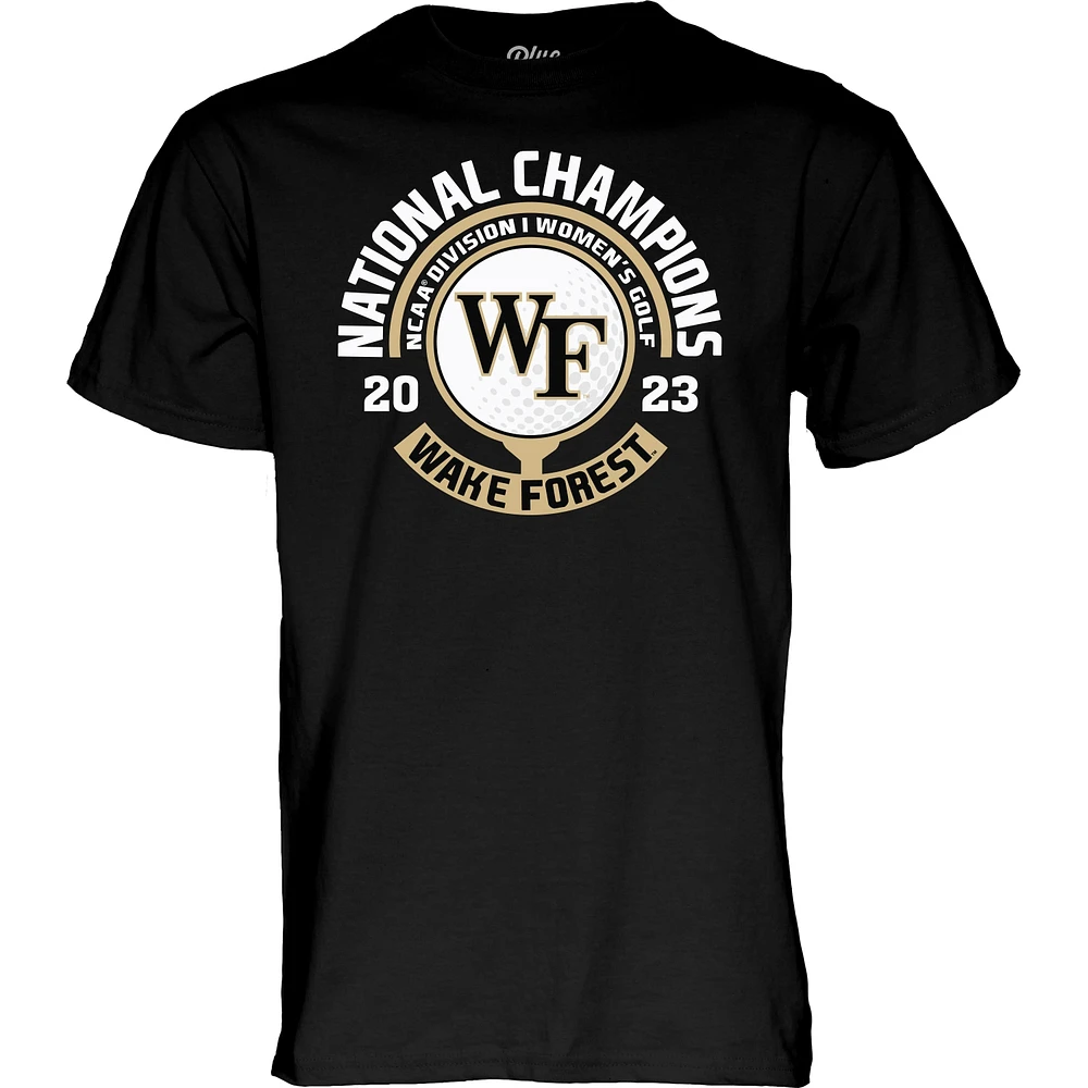 Blue 84  Black Wake Forest Demon Deacons 2023 NCAA Women's Golf National Champions T-Shirt