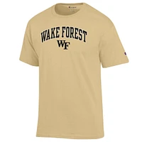 Men's Champion  Gold Wake Forest Demon Deacons Arch Over Logo T-Shirt