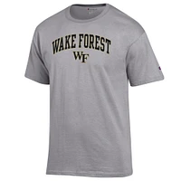 Men's Champion  Heather Gray Wake Forest Demon Deacons Arch Over Logo T-Shirt